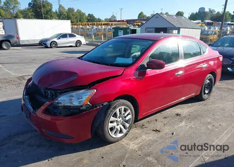 2014 Nissan Sentra Fe+ S/Fe+ Sv/S/Sl/Sr/Sv z USA, uszkodzony, nr VIN 3N1AB7AP2EL646124